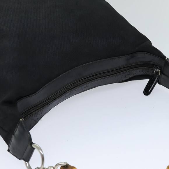 GUCCI Bamboo Shoulder Bag Canvas Black 000 1998 000 1998 - Picture 7 of 16
